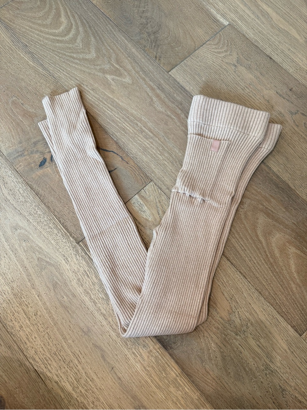 lunya Ribbed silk cozy cotton Leggings in dusty pink